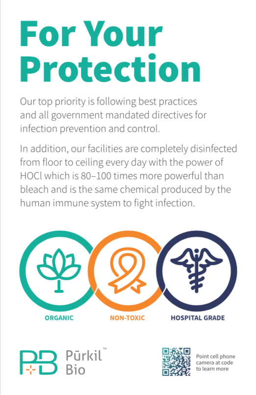 Purkil Bio™ Infection Protection Placard
